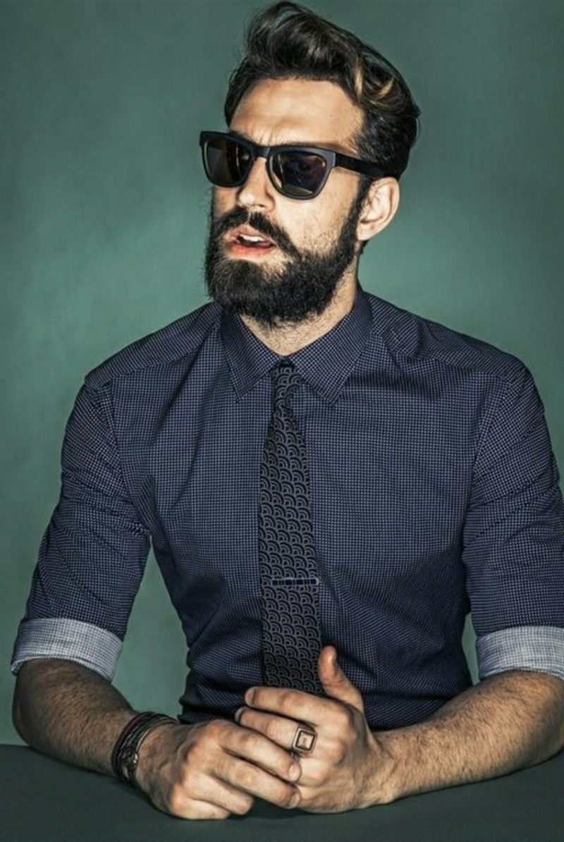 Skjegg frisyrer hipster skjegg kort rutete skjorte slips