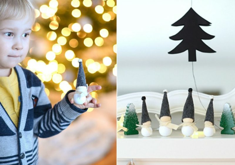 Håndverk til jul med barn kreative dekorasjonsideer med treperler