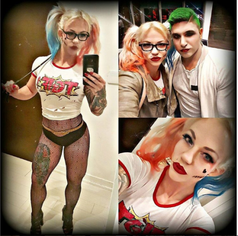 Mandy, Harley Quinn'in balık ağlarında güzel bir figür oluşturuyor.