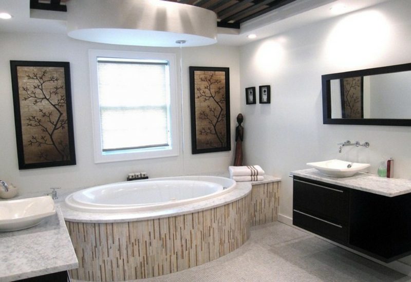 תמונות לחדרי האמבטיה בסגנון זן