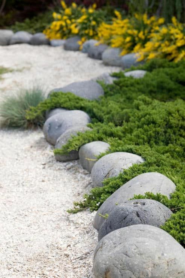 Blomsterbed ideer blomsterbed kantstein kombinerer småstein