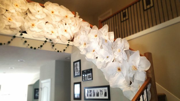 Blomsterkranser lager uvanlige dekorative servietter