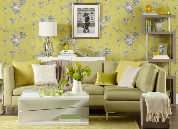 květinová tapeta tapeta do obývacího pokoje jemné barvy