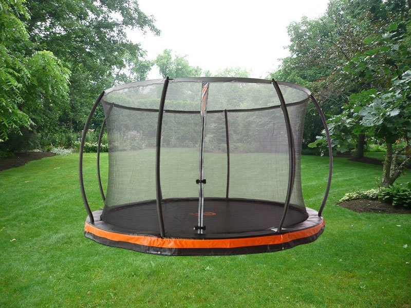 Sikkerhetsnett for trampoline på gulvnivå