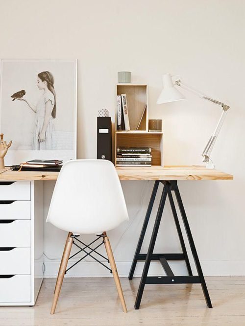 skandinávský design-domácí-kancelář-stůl-židle