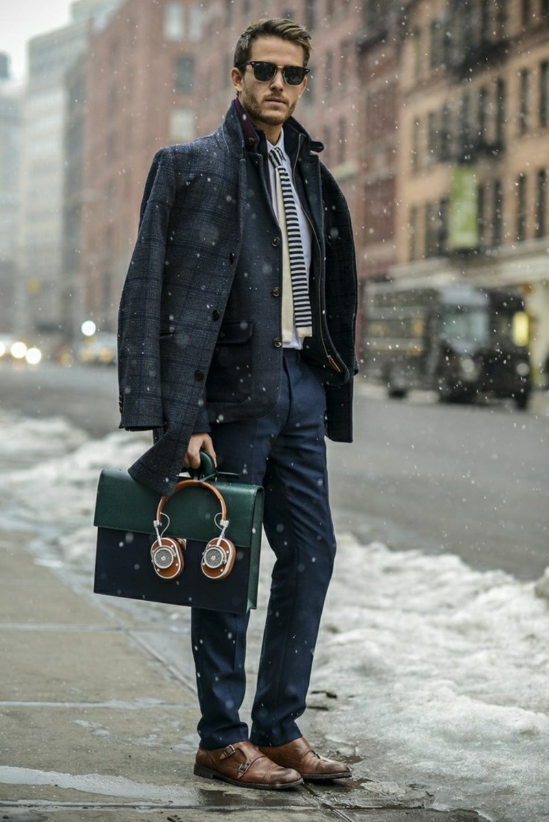 Ανδρική τσάντα χειμερινής μόδας από παλτό