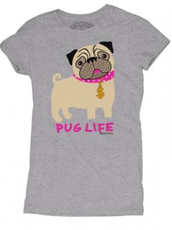 Moteriški „Pug Life“ marškinėliai David & amp; Galijotas