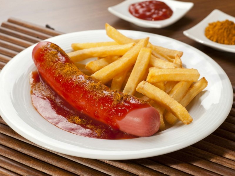 Συνταγή Currywurst με κέτσαπ και πιπέρι