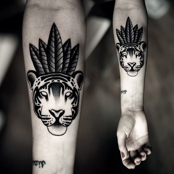 dyr tatovering ideer tiger arm tatovering motiver kvinner menn