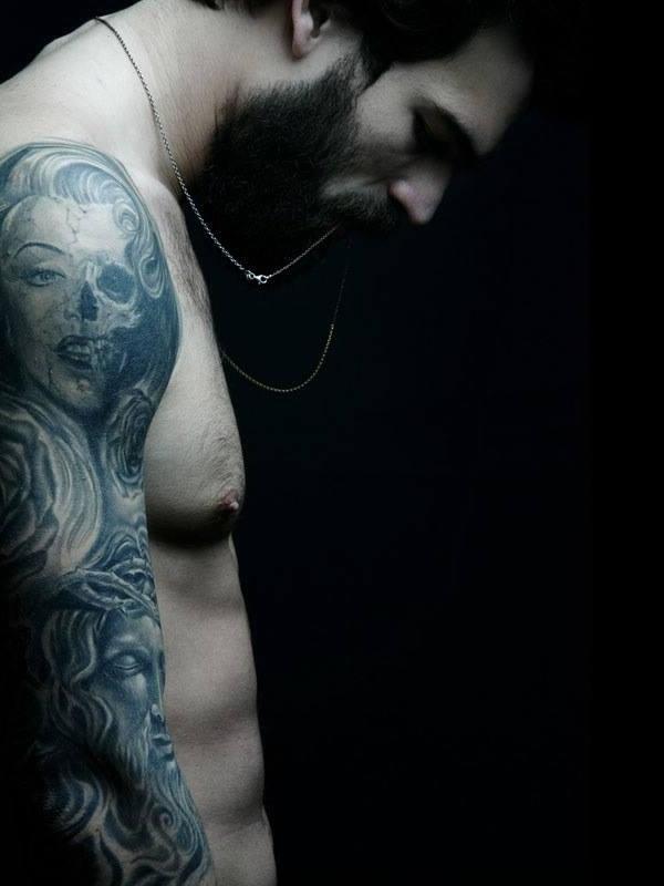 tatovering ideer portrett tatovering motiver menn ermer
