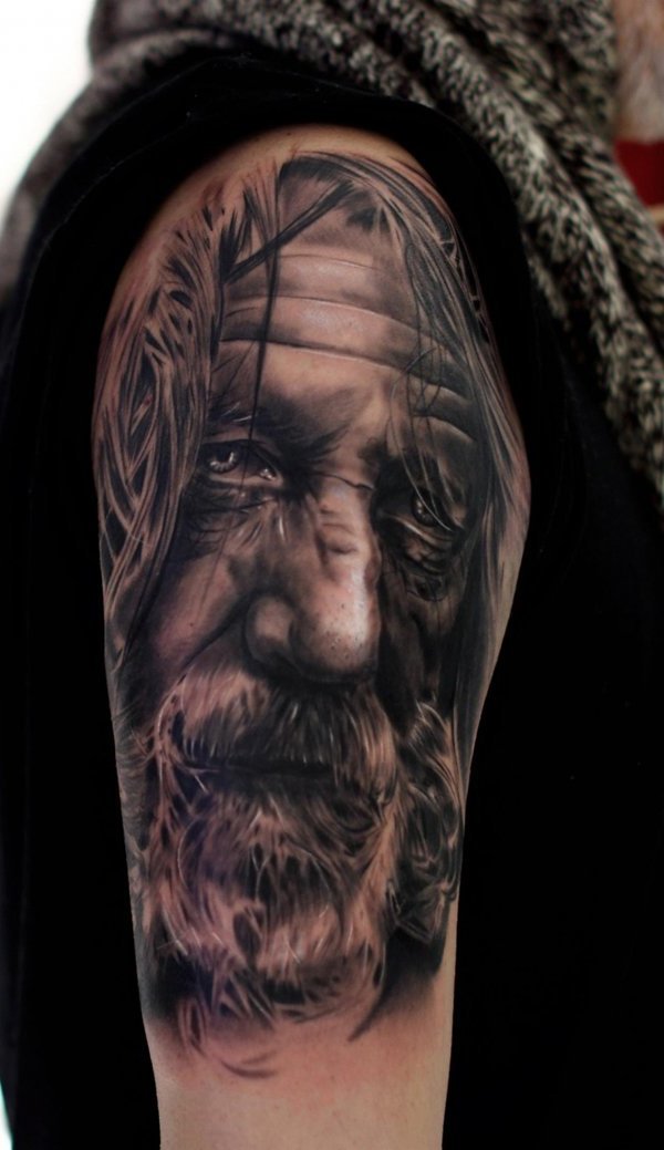 fantastiske tatoveringsideer portrett tatoveringer menn