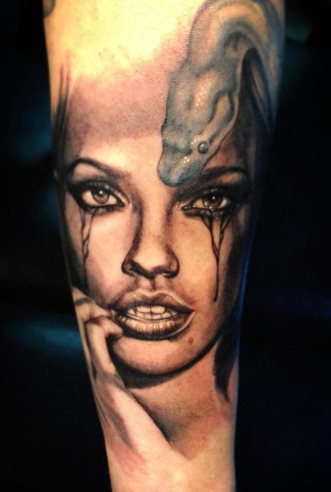kule tatoveringsideer ansikt dyrearm portrett tatoveringsmotiver kvinner og menn
