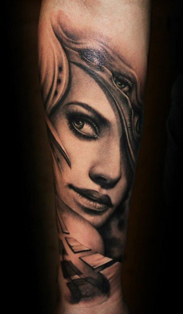 kule tatoveringsideer arm portrett tatoveringsmotiver kvinner menn