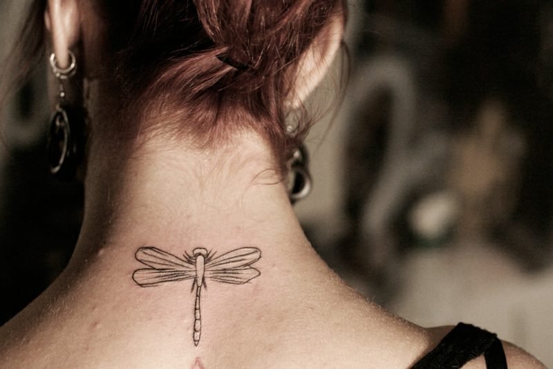 originalt tatoveringsmotiv for dragonfly