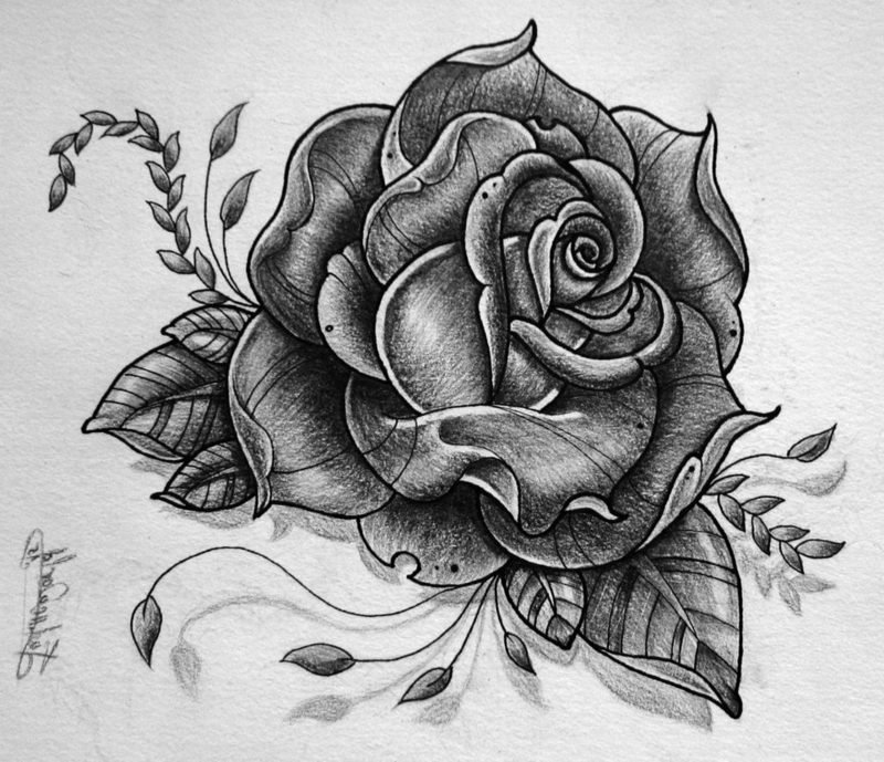 Rose tatoveringsmal