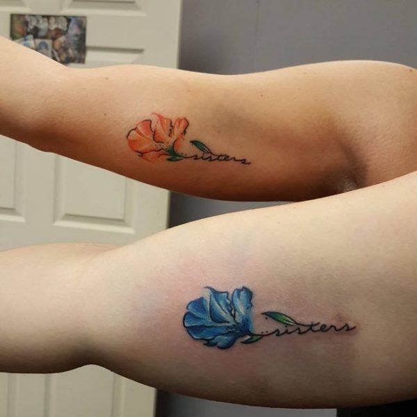 blomst tatovering ideer tatoveringer for søstre