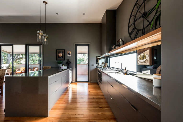 otevřená kuchyně-obývací pokoj stylová kuchyně kuchyň ostrůvek