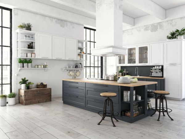 otevřená kuchyně-obývací pokoj skandinávská kuchyně-obývací pokoj moderní útulný