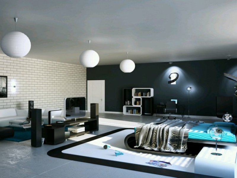 velmi minimalistický design ložnice