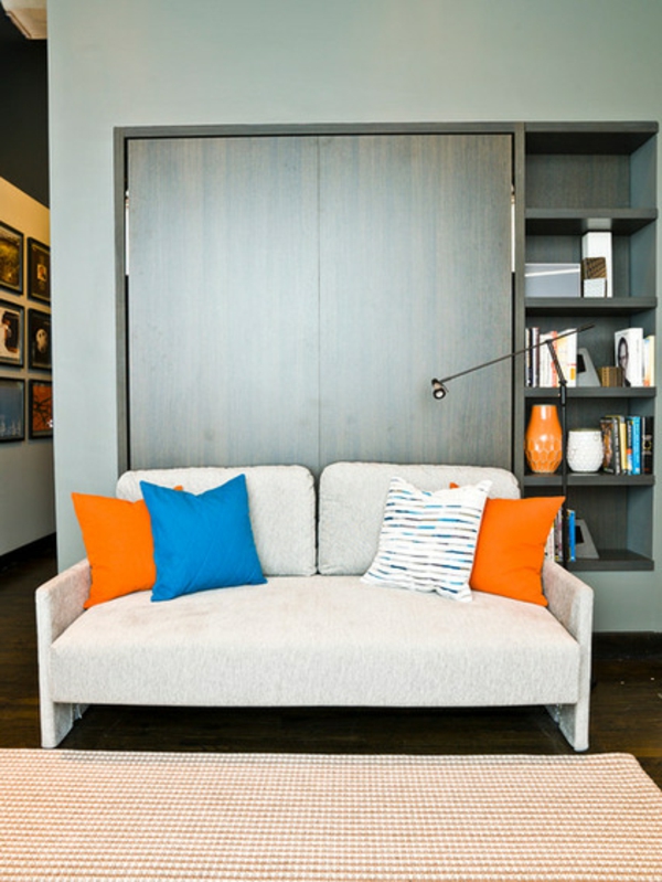 Conversion auto shop όμορφο διαμέρισμα καναπέ μπλε μαξιλάρι