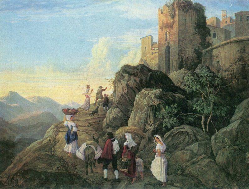 Romantisk maleri Ludwig Richter Civitella