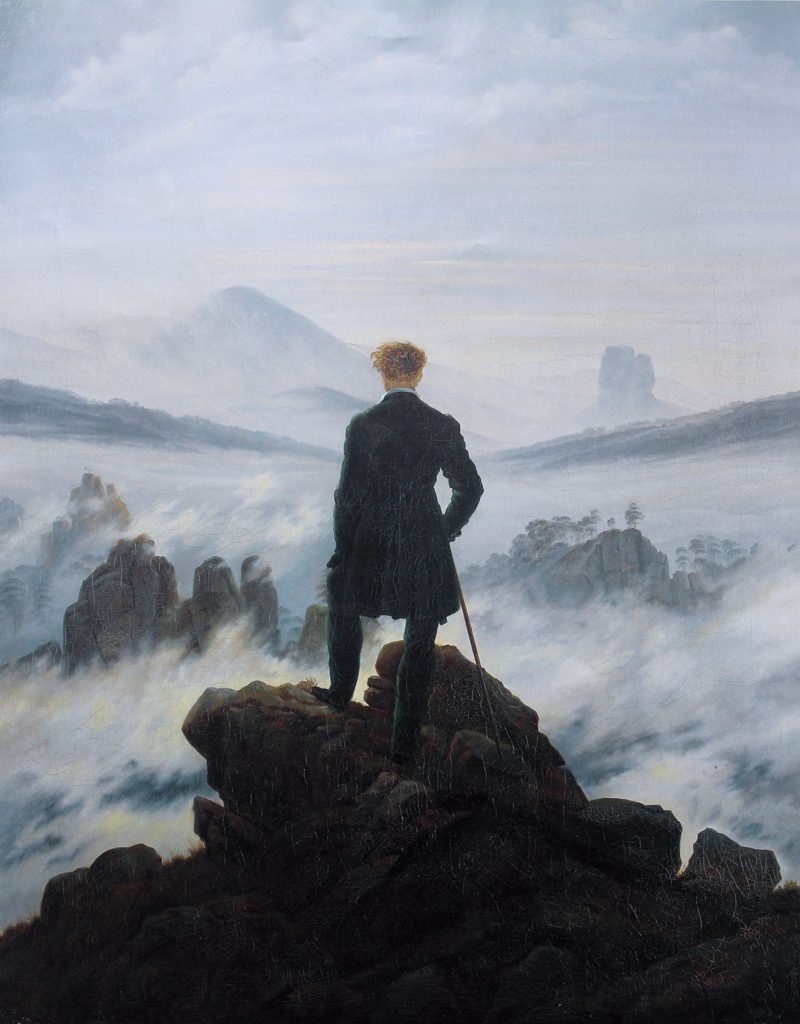 Epokromantikk Caspar David Friedrich Wanderer over tåkehavet