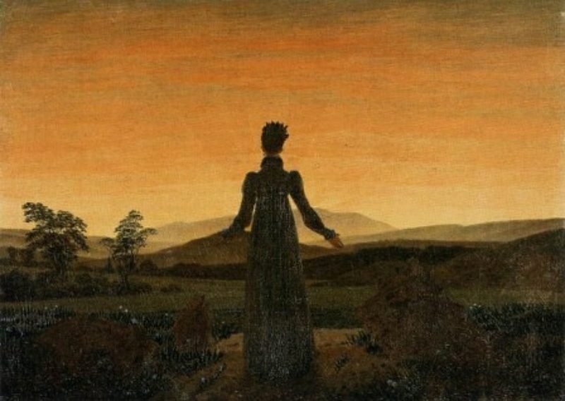 romantiske bilder kvinne foran morgensolen Caspar David Friedrich