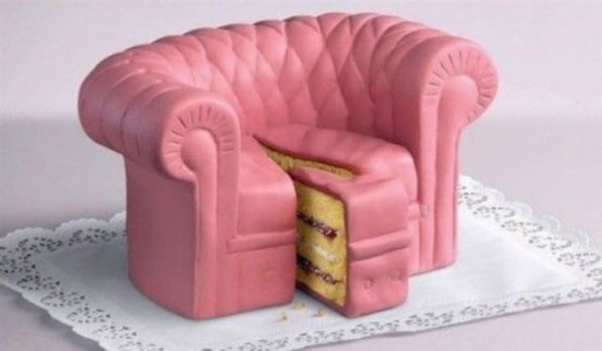 ekstravagante sofaer uvanlig modell klassisk form på en stor lenestol Kakestykker