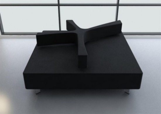 ekstravagante sofaer uvanlig modell firkantet minimalistisk sofa i svart plass for fire personer
