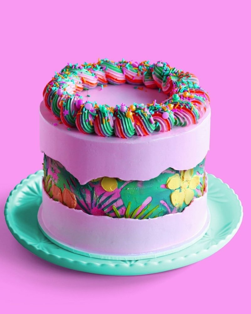 Fault Line Cake for barn i lyse pastellfarger