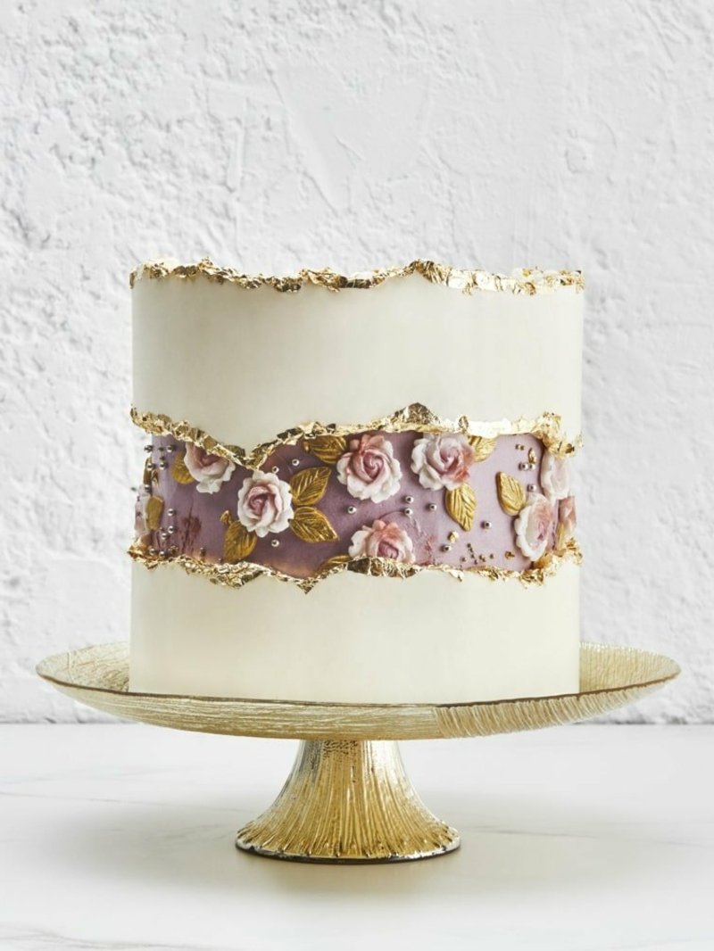 Fault Line Cake med et vintage -utseende
