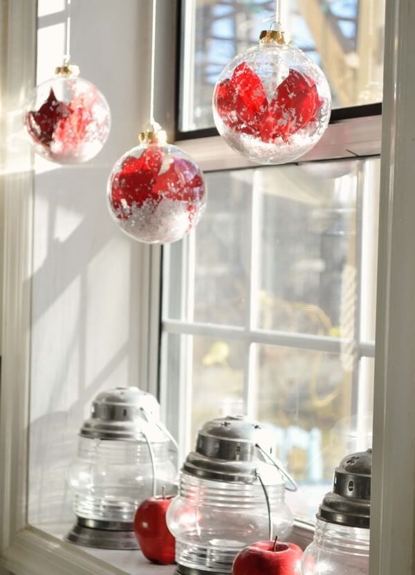 Julepynt vinduskarmen - gode ideer og instruksjoner