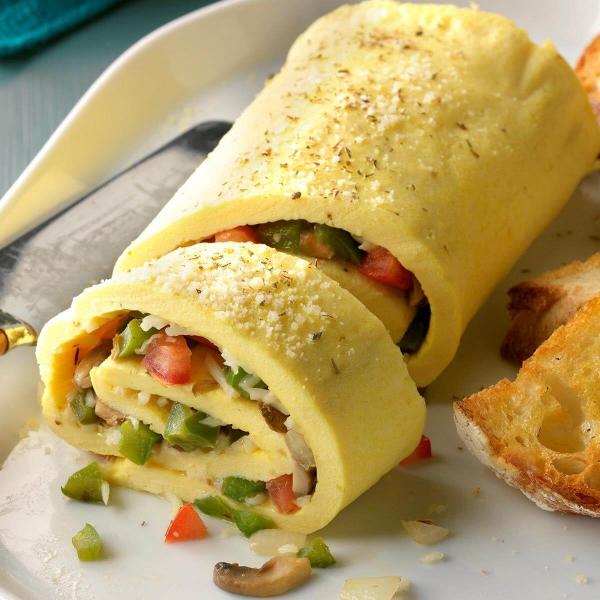 Slavnostní a tradiční velikonoční snídaně nápady a recepty omeleta se zeleninovým sýrem