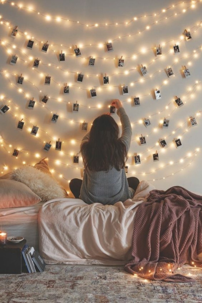 fotovegg lage fairy lights foto skriver ut bilder