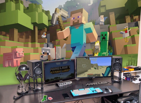 Nápady a tipy do herny pro náruživé hráče Minecraft nálepky na zeď deco