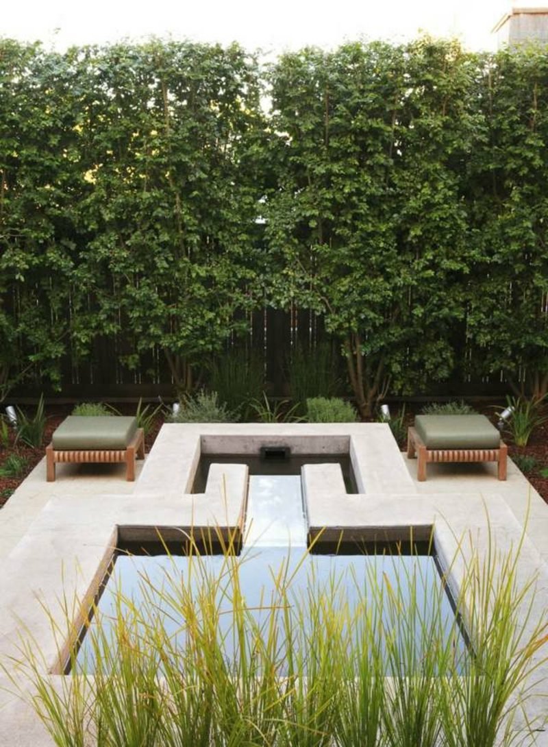 Zahradní nápady nápady rybník geometricky zajímavý vzhled