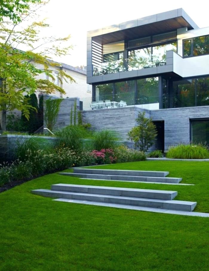 Elegantní design moderních geometrických tvarů pro zahradu