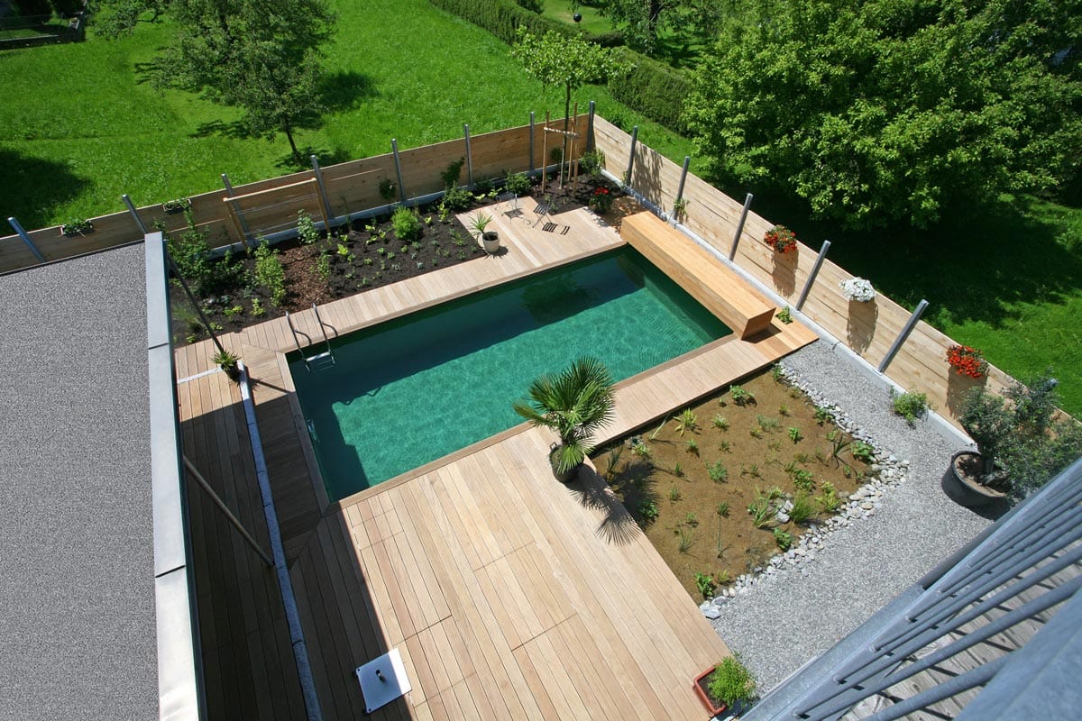 Luxusní bazénová zahradní dřevěná podlaha