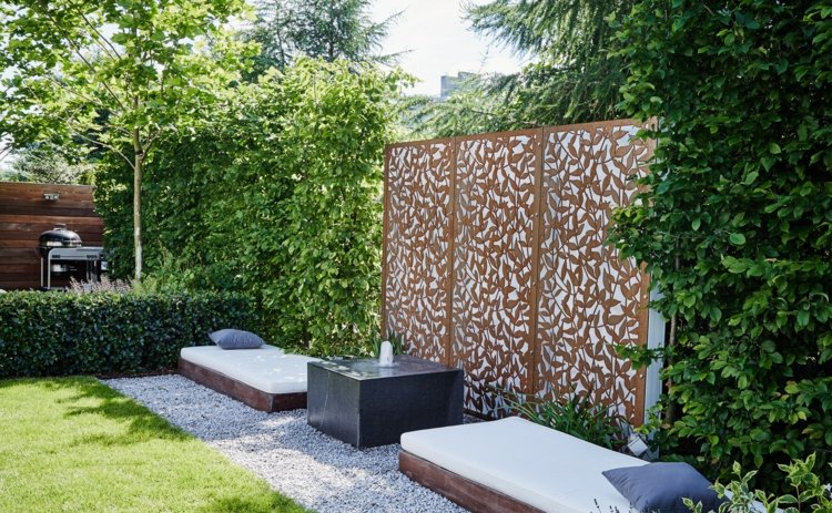 Zahradní design moderní plot na ochranu soukromí Corten ocel