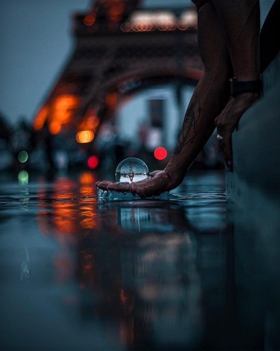 סודות צילום כדור זכוכית - טיפים ורעיונות צילום פריז מודרני