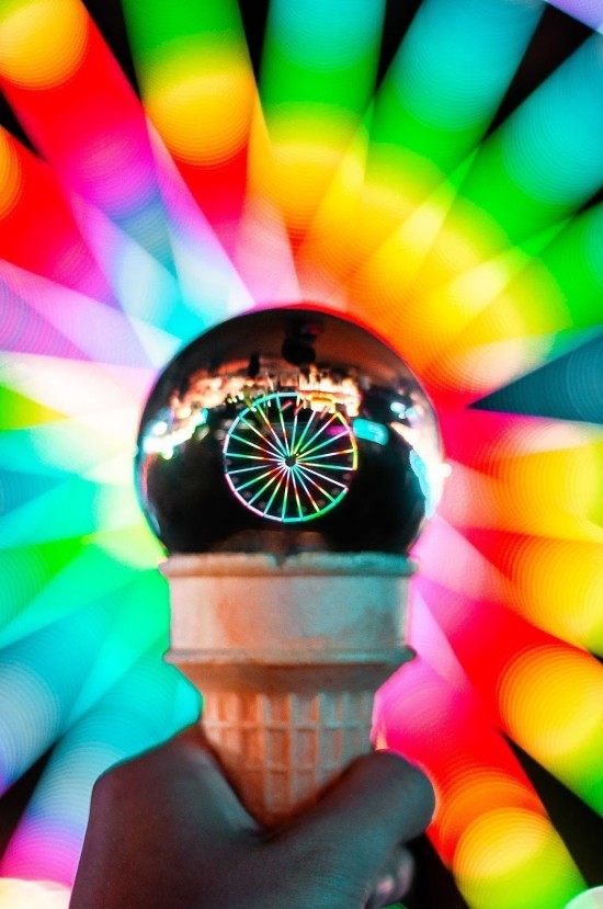 סודות צילום כדור זכוכית - טיפים ורעיונות בוקה מופשטת צבעונית