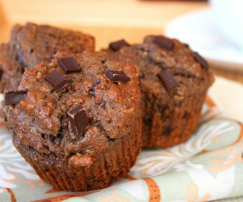 Dietní večeře lahodné nízkosacharidové muffiny s čokoládou