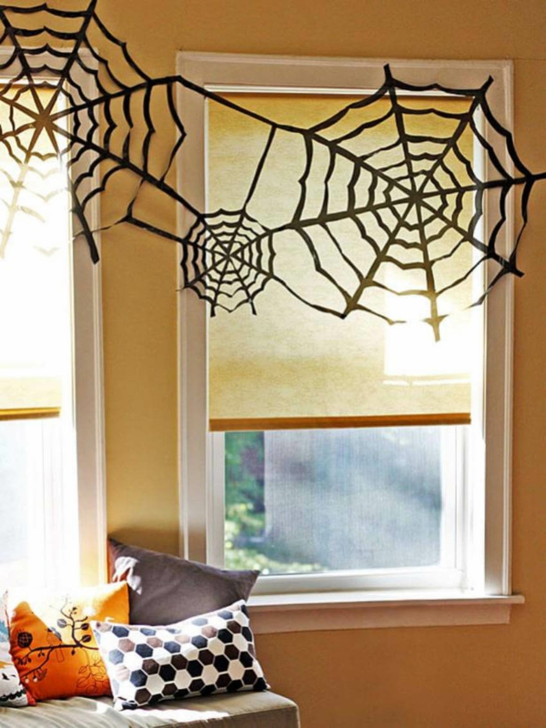halloween håndverk ideer spindelvev leilighet dekorere diy ideer