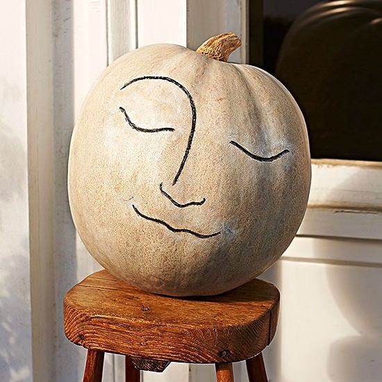 Jak namalovat halloweenskou dýni - 140 uměleckých nápadů a tutoriálů abstraktní tvář černou fixou