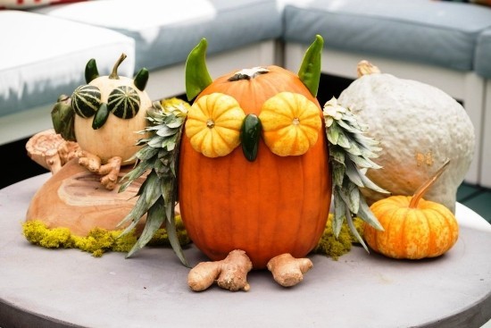 Halloween dýně malování - 140 uměleckých nápadů a návodů sovy dýňová zelenina dekorace stolu