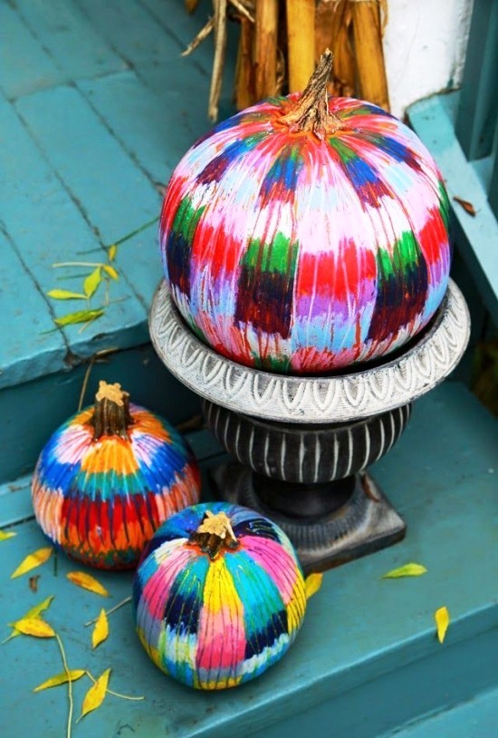 Malování halloweenských dýní - 140 výtvarných nápadů a pokynů Malování dýní barevnými voskovkami