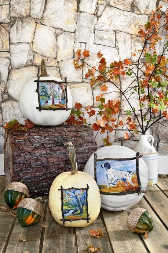 Halloween dýně malování - 140 uměleckých nápadů a návodů, retro decoupage dekorace venkovského domu