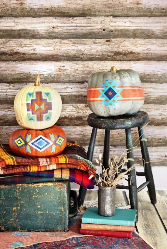 Malování halloweenských dýní - 140 uměleckých nápadů a návodů na výzdobu venkovského domu malování dýní folklorně