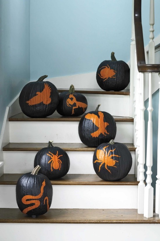 Halloween dýně - 140 uměleckých nápadů a pokynů dýně se zvířecími vzory černé schody