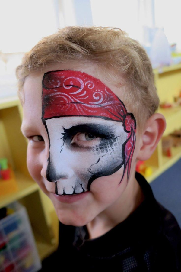 Halloween make-up-pirátské líčení